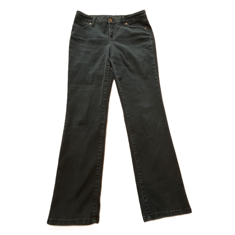 Style & Co. Straight Leg Tummy Control Dark Blue Jeans Women's 6P 90s/Y2K